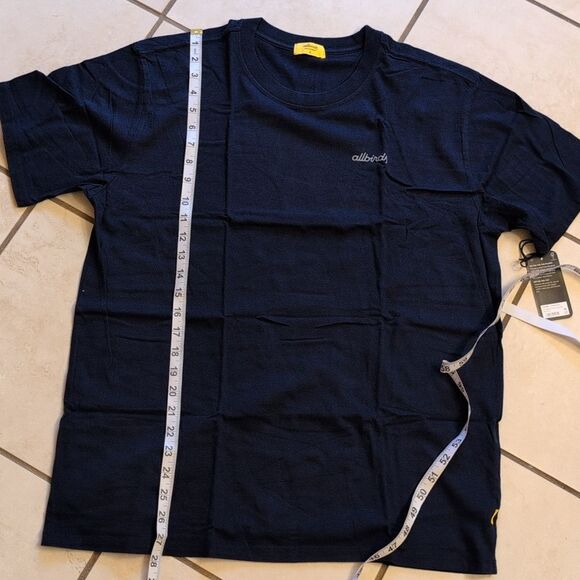 NWT Allbirds Allgood Cotton Logo Tee Deep Navy Organic Cotton Size L - Picture 11 of 11